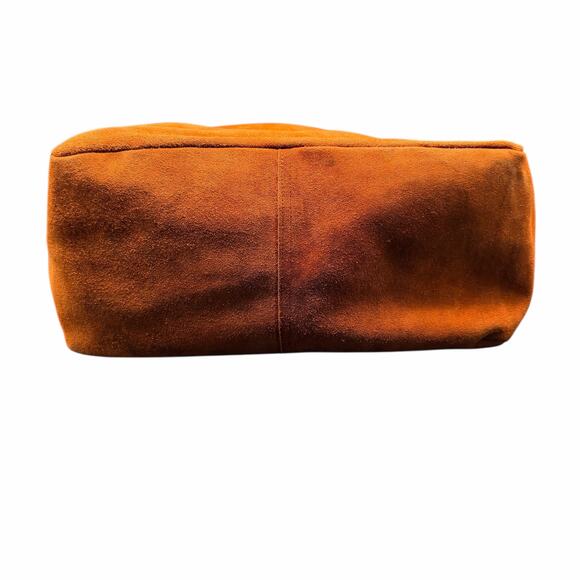 Vintage L.L.Bean Suede Tote Bag Brown XL 1980s Made in USA rare hard to find - Picture 5 of 16